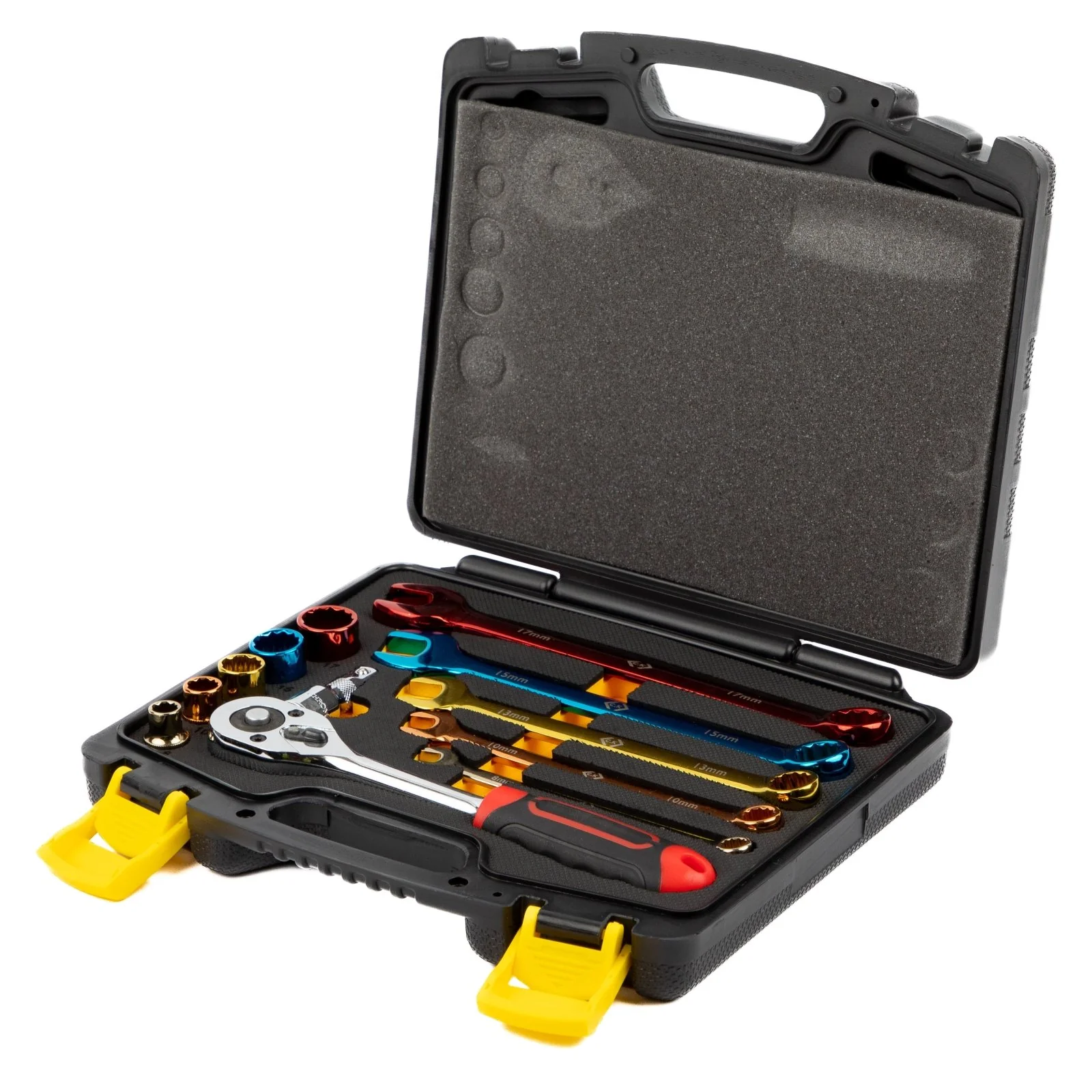 C.K Tools Coloured SureDrive 3/8in Socket & Spanner Set 12pc - Image 2