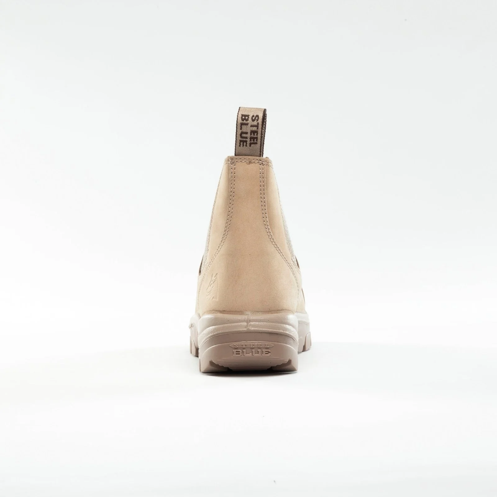 Steel Blue Hobart Slip On Scuff Boots Sand - Image 4