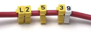 HellermannTyton WIC2 Snap On Clip On Cable Marker, Pre-printed "0, 1, 2, 3, 4, 5, 6, 7, 8, 9", 2.8 → 3.8mm Cable - Image 3