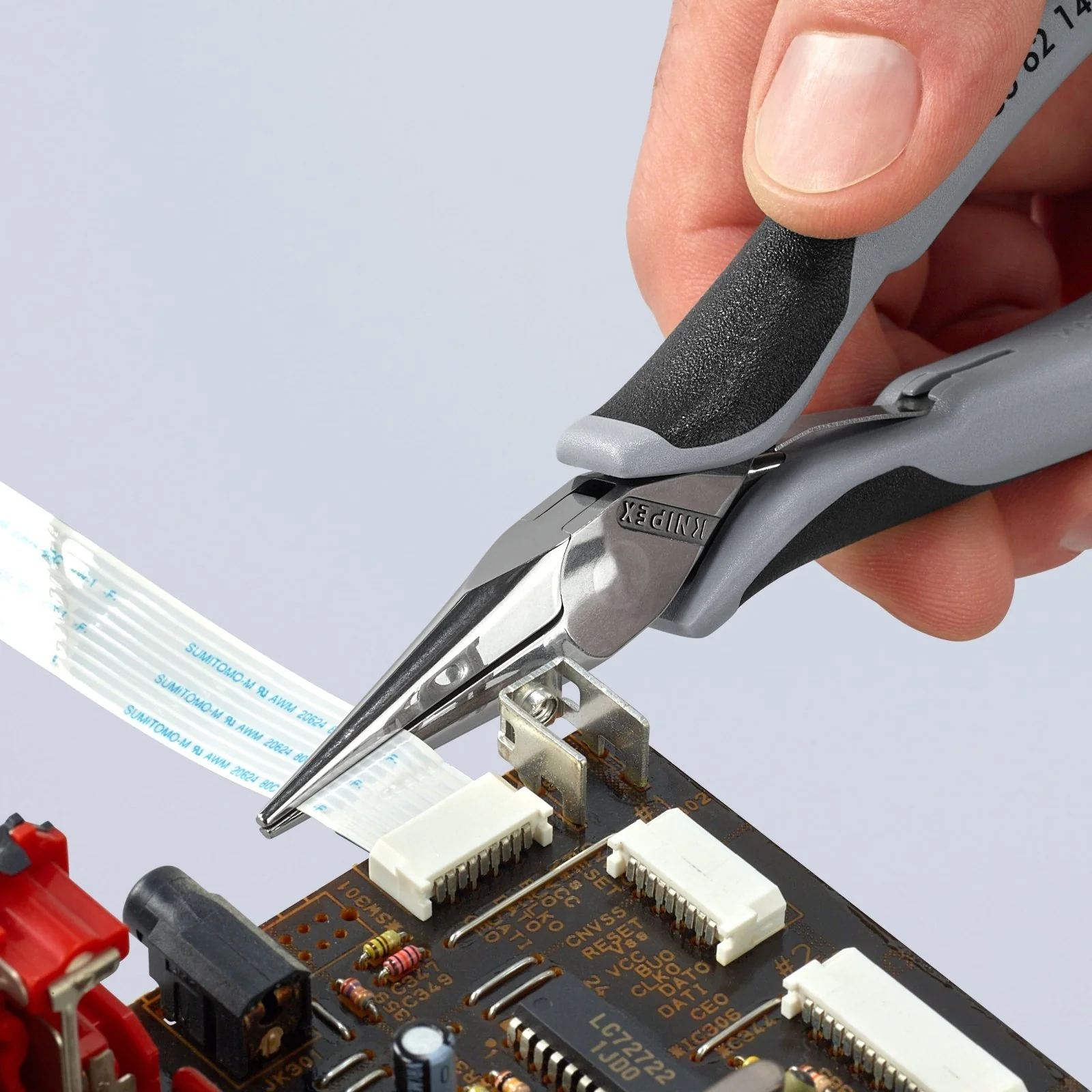 KNIPEX Electronics Pliers ESD with multi-component grips mirror polished 145 mm 35 62 145 ESD - Image 3