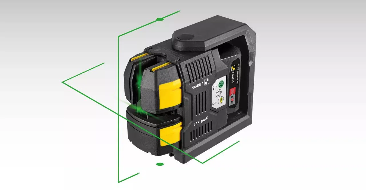 Stabila LAX 500 G cross line plus plumb point laser, 12 V system - Image 2