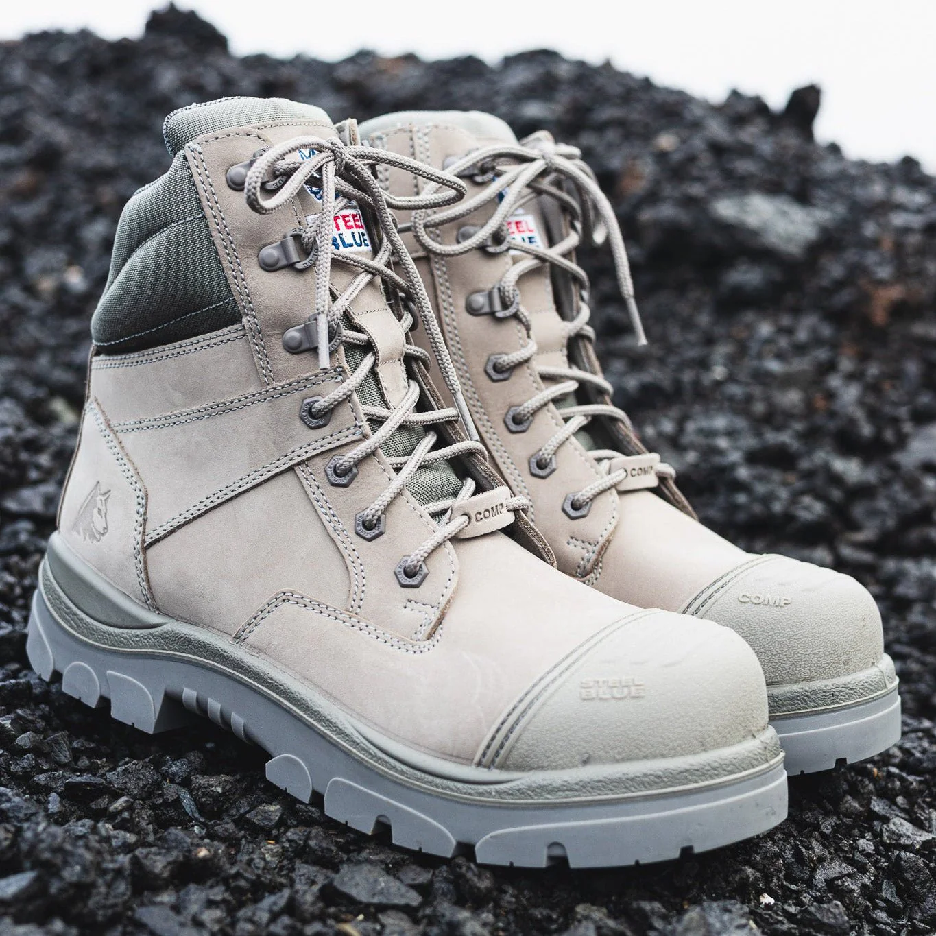 Steel Blue Southern Cross Zip Safety Boots Scuff Cap - Image 10