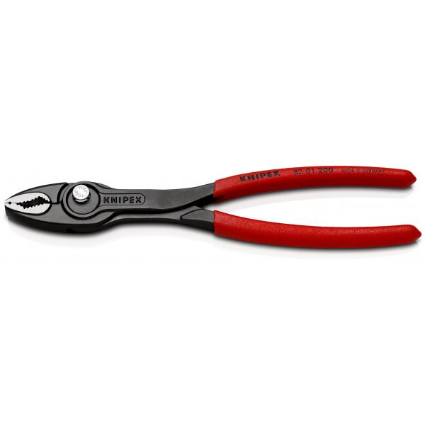 KNIPEX TWINGRIP SLIP JOINT PLIERS WITH NON-SLIP PLASTIC COATING BLACK ATRAMENTIZED 200 MM - 82 01 200